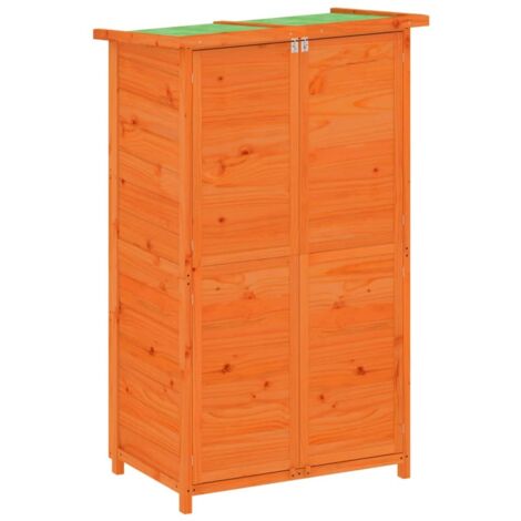 Abri à outils de jardin marron 83x57x140 bois massif pin