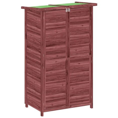 Abri à outils de jardin moka 83x57x140 bois massif pin