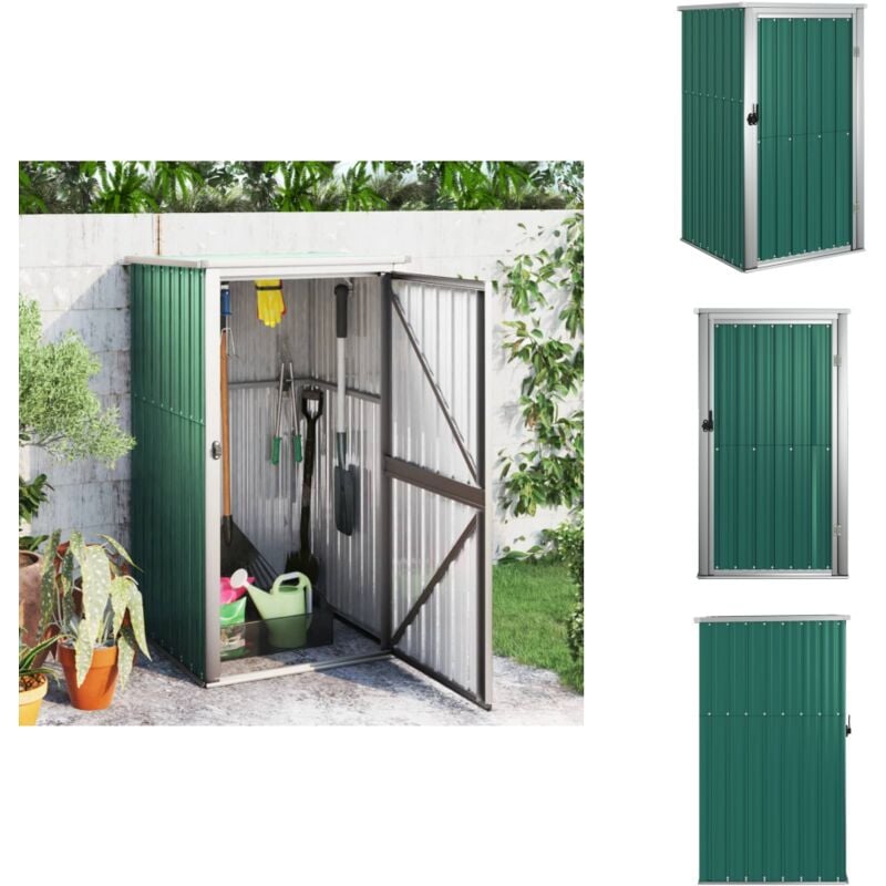 Abri à outils de jardin vert 88x89x161 cm acier galvanisé - Abri De Jardin - Abri Outil - Rangement Jardin - Cabane Jardin - Atelier Jardin