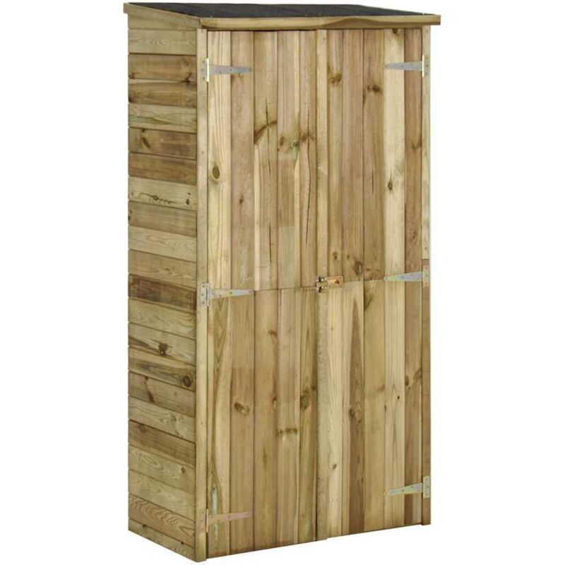 Decdeal - Abri à outils pour jardin Pin 85x48x177 cm