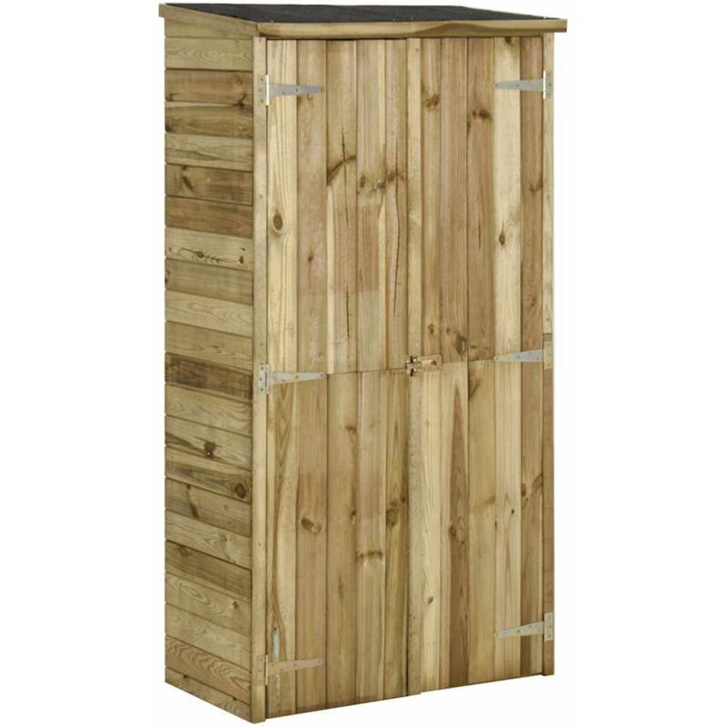 Abri à outils pour jardin Pin 85x48x177 cm