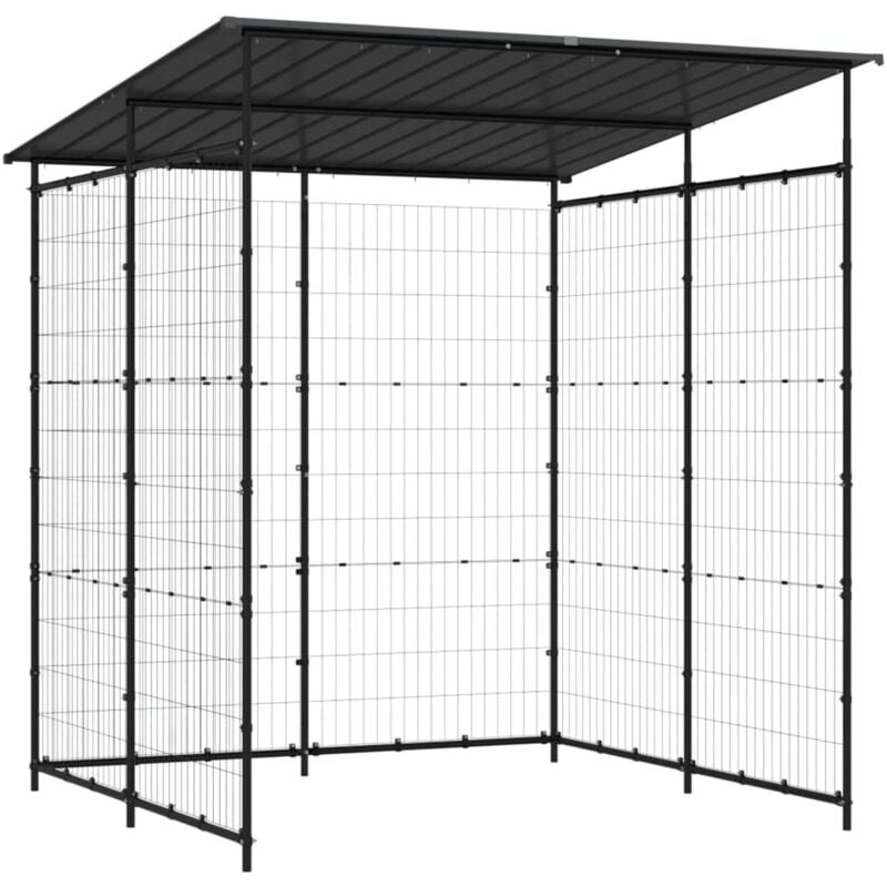 Vidaxl - Abri à vélo 190x190x222 cm Acier Noir