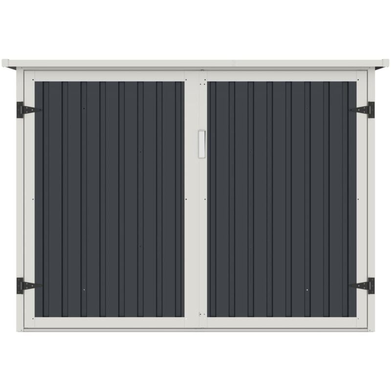 Vente-unique - Abri à vélo métal en acier galvanisé gris anthracite 4 m² pour 4 vélos - niki