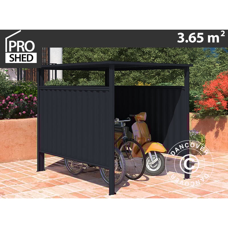 Dancover - Abri á vélos 1,8x2,03x1,93m, 3,65m², Anthracite