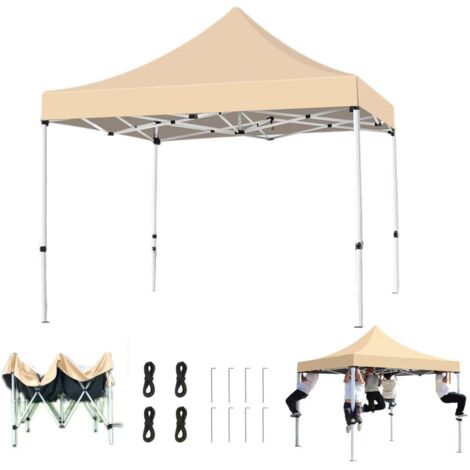 Abri anti-soleil portable pour l'extérieur, tente pop-up épaisse, hauteur réglable, structure automatique,idéale pour le camping et la plage,2,5x2,5m