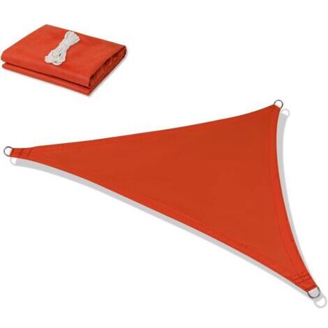 Abri anti-soleil triangulaire pour camping, piscine, jardin, plage, parc, protection UV, toile d'ombrage orange imperméable 333 m²