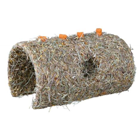 Abri avec carotte, en fibre naturelle 15 × 12 × 25 cm
