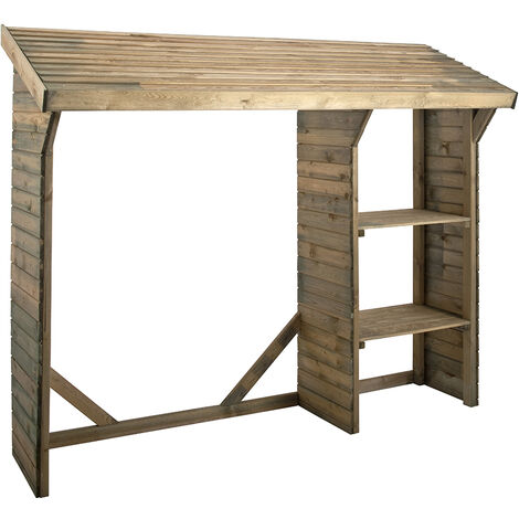 Abri bûche SPLIT CL3 | 220 x 72 cm l 1,5m3