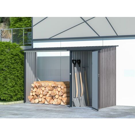 Abri barbecue autoportant 3,94m² double toit en acier galvanisé HABRITA