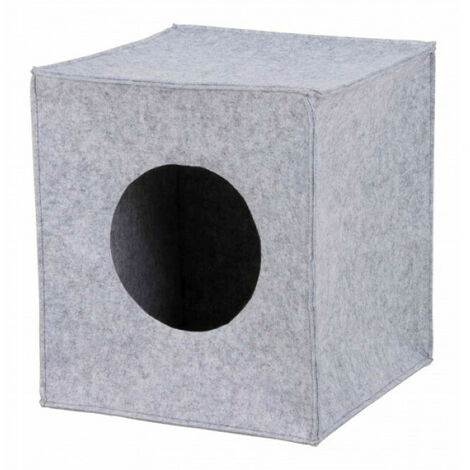 Abri cube en feutre Anton pour chat Trixie - 33 × 33 × 37 cm, gris