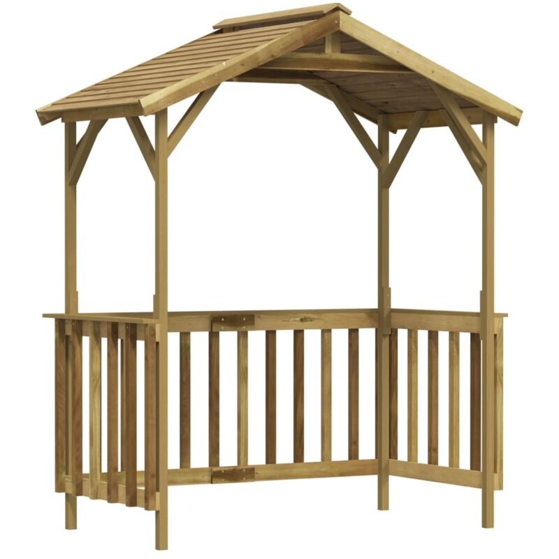 Abri de barbecue 163,5x93x210 cm Bois de pin imprégné