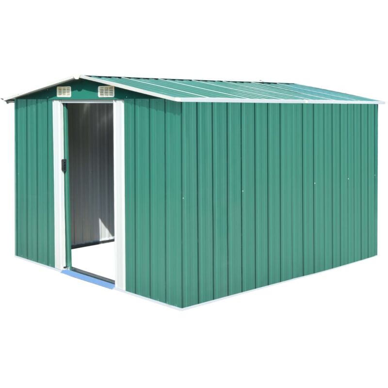 Abri de jardin 257x298x178 cm Métal Vert vidaXL