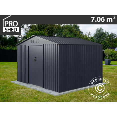 Abri de jardin 2,77x2,55x1,92m ProShed®, Anthracite - Anthracite