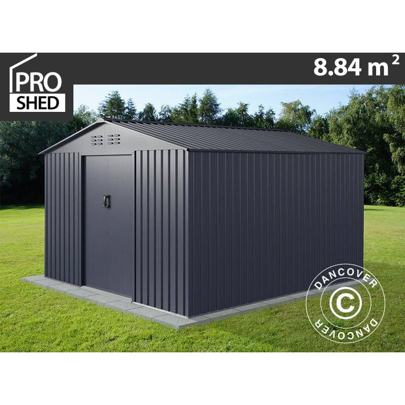 Abri de jardin 2,77x3,19x1,92m, 8,84m², ProShed®, Anthracite