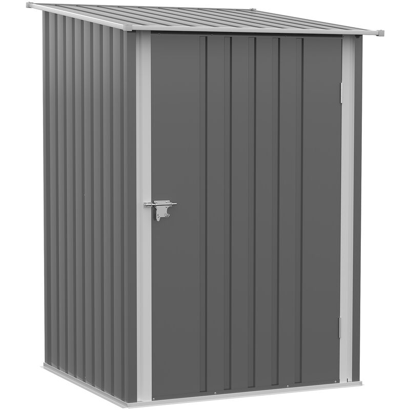Outsunny - Abri de jardin - remise pour outils - cabanon porte verrouillable - dim. 1L x 1,03l x 1,6H m - tôle d'acier ondulée gris