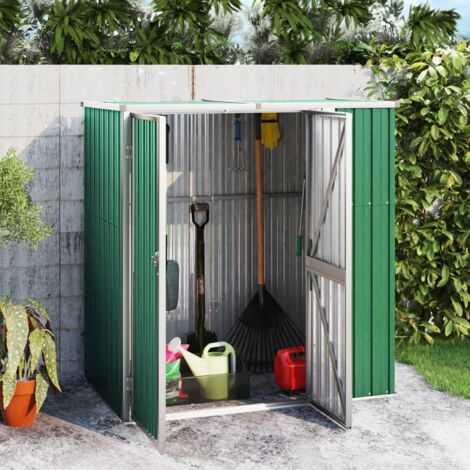 Abri de jardin à outils Cabane de jardin - Vert 161x89x161 cm Acier galvanisé BV349941 - BonneVie