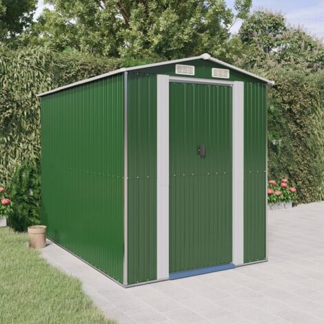Abri de jardin, Abri à outils, Abri de stockage, Cabane à outils Vert 192x274x223 cm Acier galvanisé LKOWF26395
