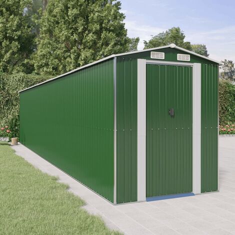 Abri de jardin, Abri à outils, Abri de stockage, Cabane à outils Vert 192x938x223 cm Acier galvanisé LKOWF90252