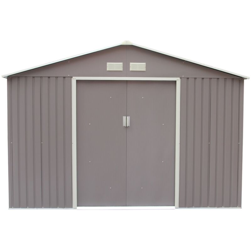 Abri de jardin en acier gris 10.85 m² sancy
