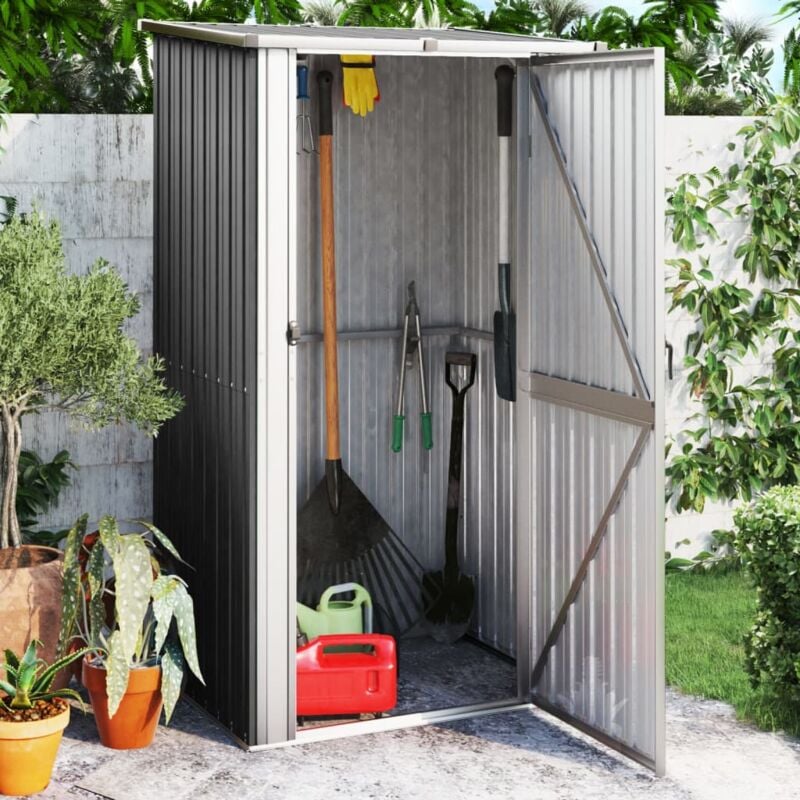 Les Tendances - fimei Abri de jardin Anthracite 118,5x97x209,5 cm Acier galvanisé