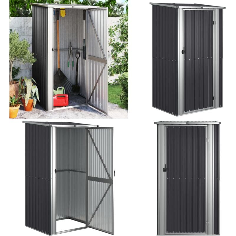 Abri de jardin Anthracite 118,5x97x209,5 cm Acier galvanisé - Abri De Jardin - Abri Extérieur - Rangement Extérieur - Outillage - Protection Contre
