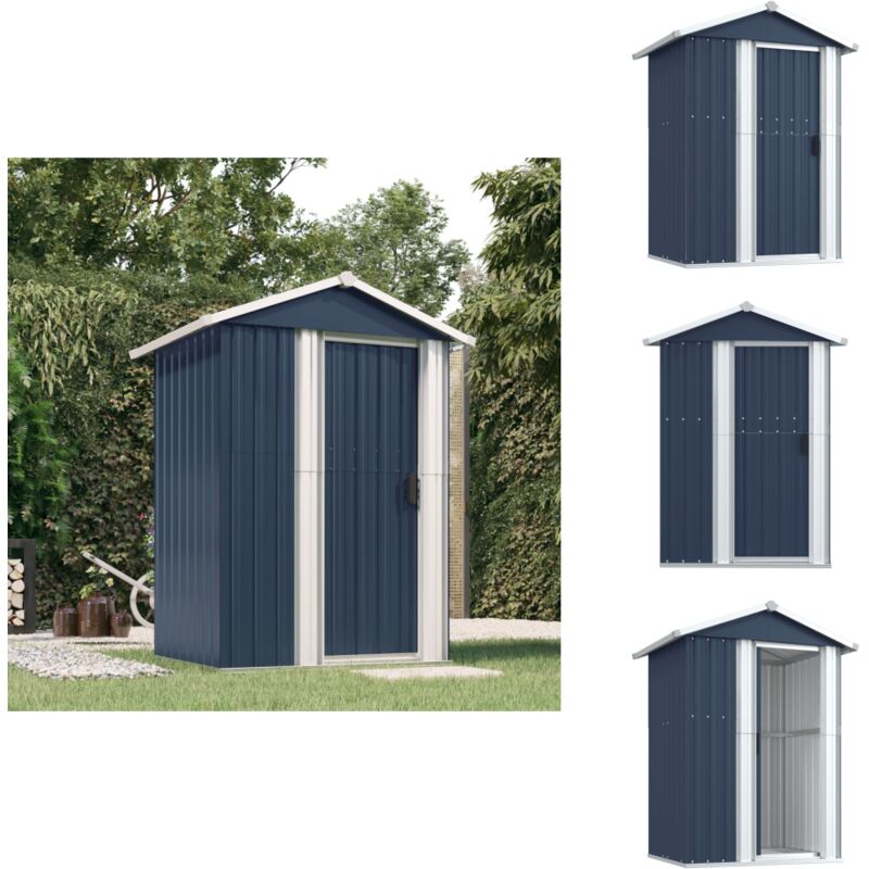 Abri de jardin Anthracite 126x97,5x177 cm Acier galvanisé - Abri De Jardin - Abri Extérieur - Rangement Extérieur - Cabane De Jardin - Outillage De