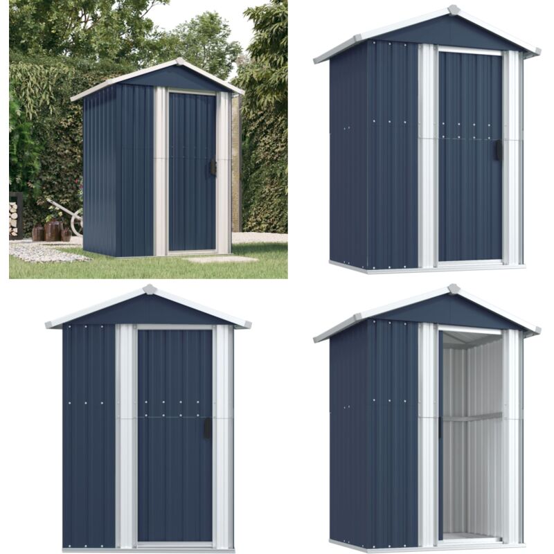 Abri de jardin Anthracite 126x97,5x177 cm Acier galvanisé - Abri De Jardin - Abri Extérieur - Rangement Extérieur - Cabane De Jardin - Outillage De