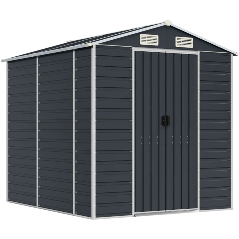 Abri de jardin anthracite 191x215x198 cm acier galvanisé