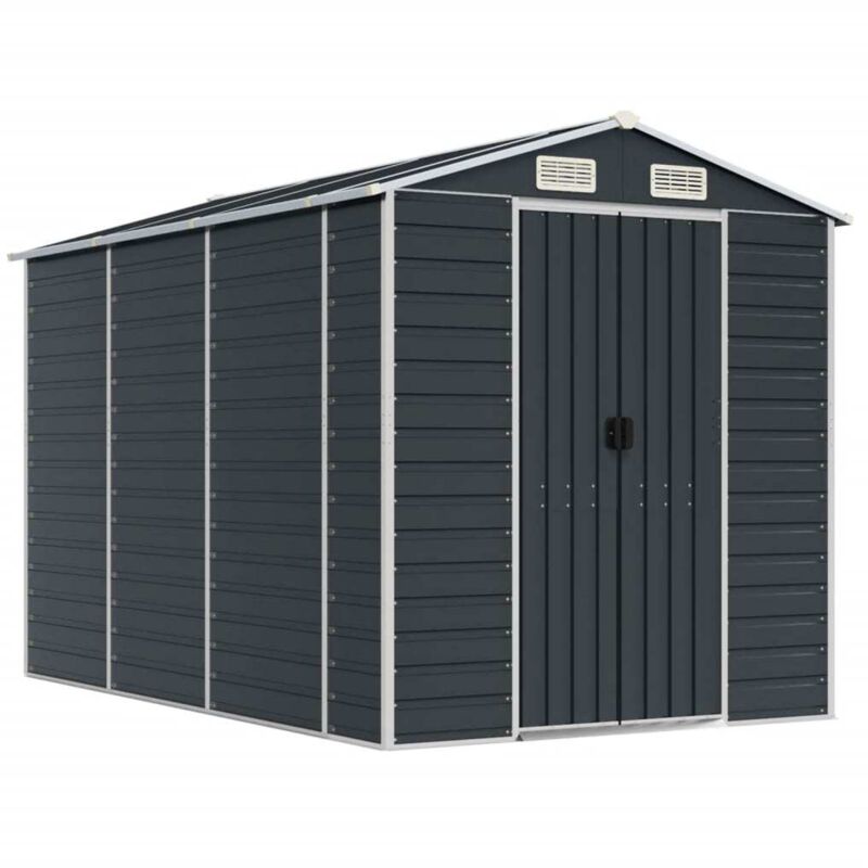 Vidaxl Abri De Jardin Anthracite 191x300x198 Cm Acier Galvanis&eacute;