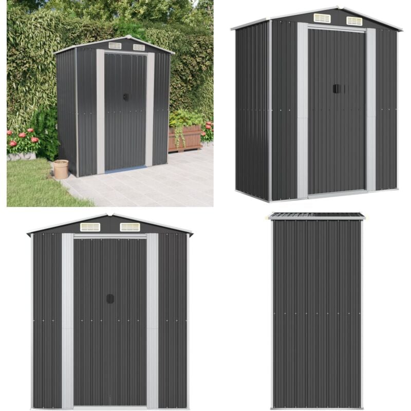 Abri de jardin Anthracite 192x108x223 cm Acier galvanisé - Abri De Jardin - Abri Extérieur - Rangement Extérieur - Cabane De Jardin - Outillage
