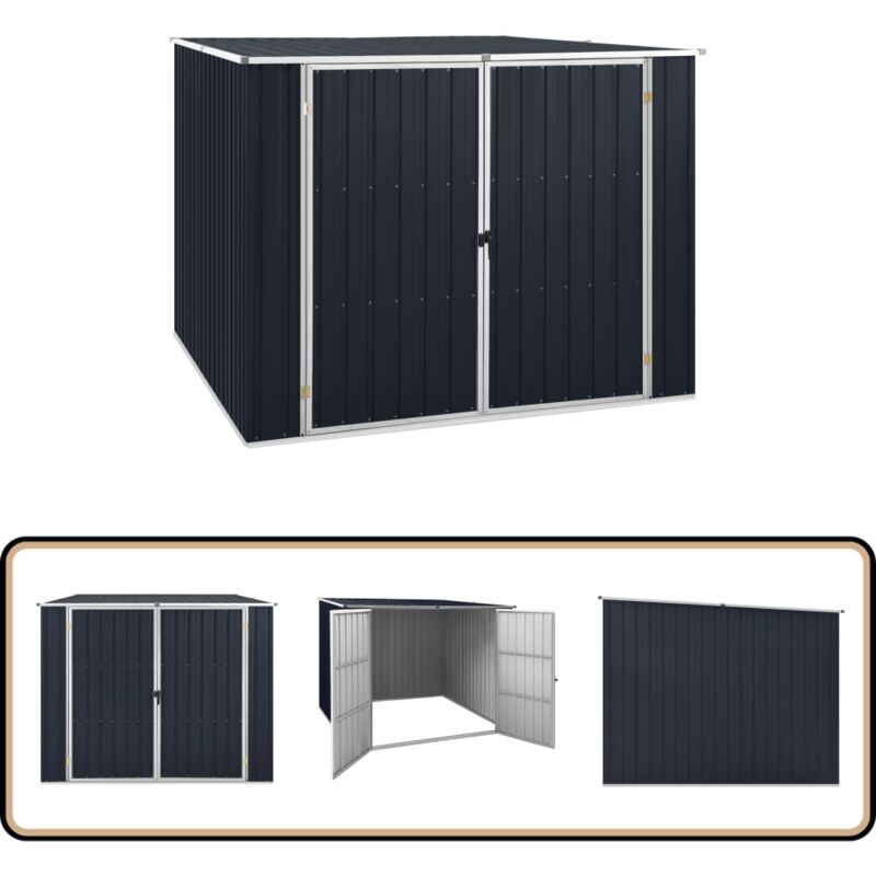 Abri de jardin Anthracite 195x198x159 cm Acier galvanisé - Abri De Jardin - Abri Extérieur - Stockage Extérieur - Outillage - Jardin