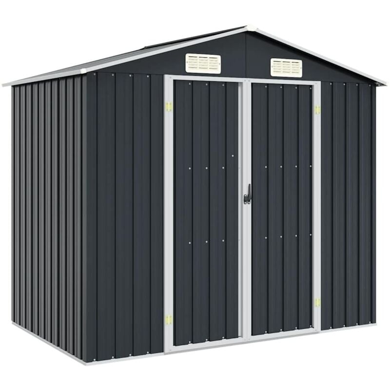 Vidaxl - Abri de jardin Anthracite 205x129x183 cm Acier galvanisé