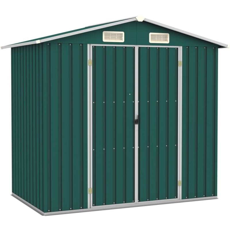 Vidaxl - Abri de jardin Vert 205x129x183 cm Acier galvanisé