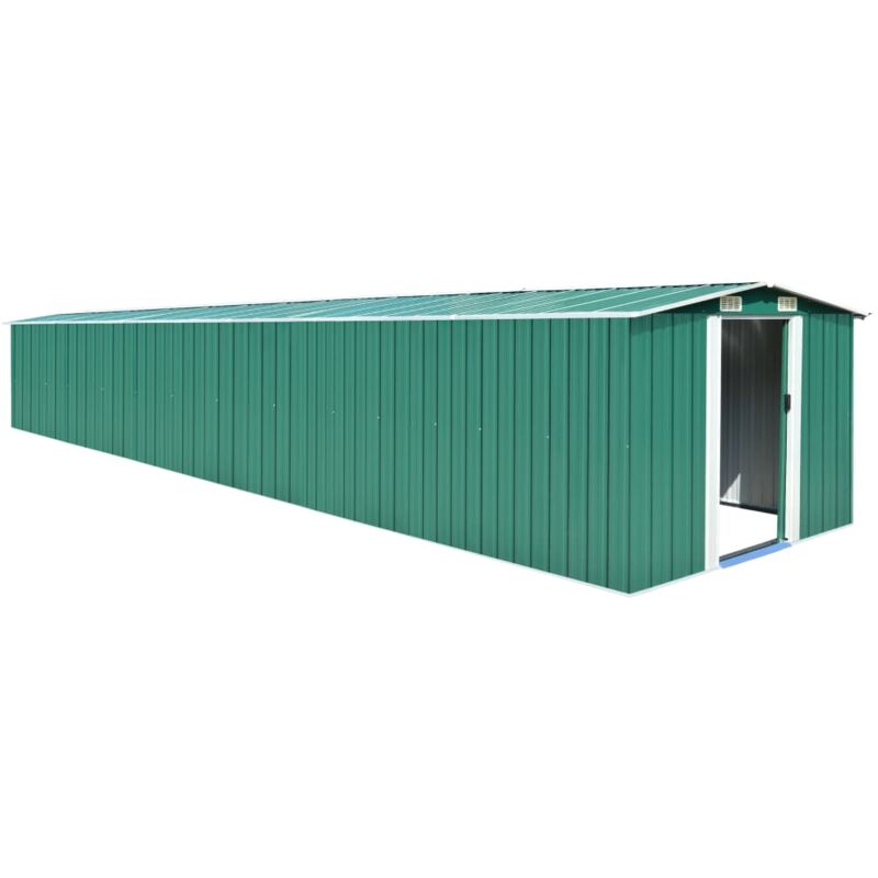 vidaXL Abri de jardin Vert 257x779x181 cm Acier galvanisé