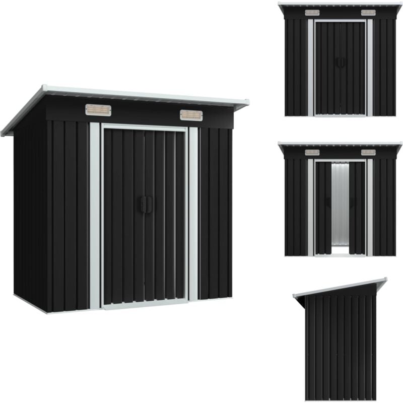 Abri de jardin Anthracite Acier - Abri De Jardin - Abri Métallique - Rangement Extérieur - Cabane De Jardin - Outillage De Jardin