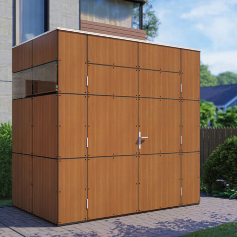 Abri de jardin Bertilo HPL Mini Noyer 3,03m²
