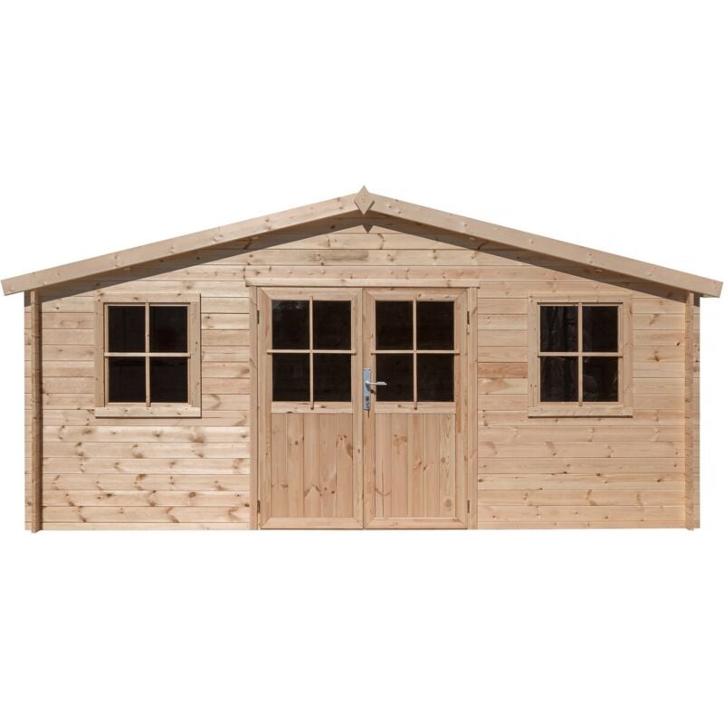 Habitat Et Jardin - Abri de jardin bois 'Alex' - 20.20 m² - 4.80 x 4.00 x 2.39 m - 28 mm