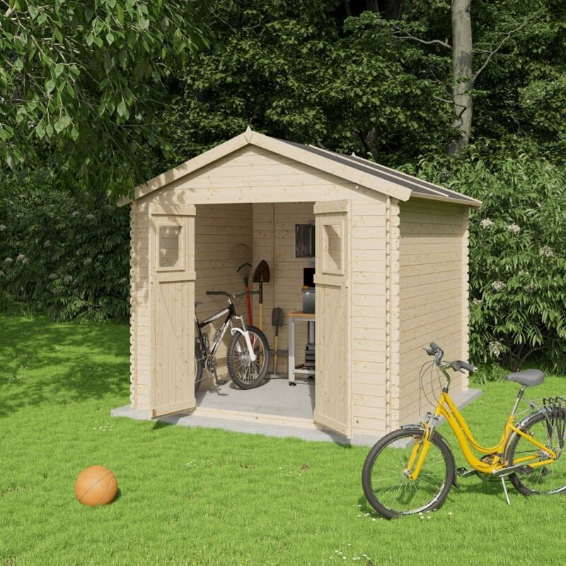 Trigano - Abri de jardin - bois brut - 6 m²