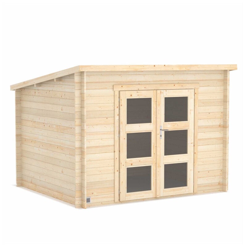 Abri de jardin en bois 6 m² - Juno modern - Beige