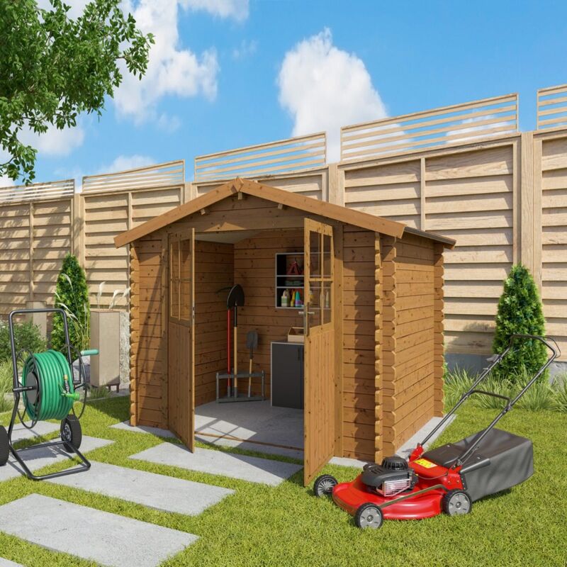 Arbena - Abri de jardin Leto - bois marron - 4,9 m²