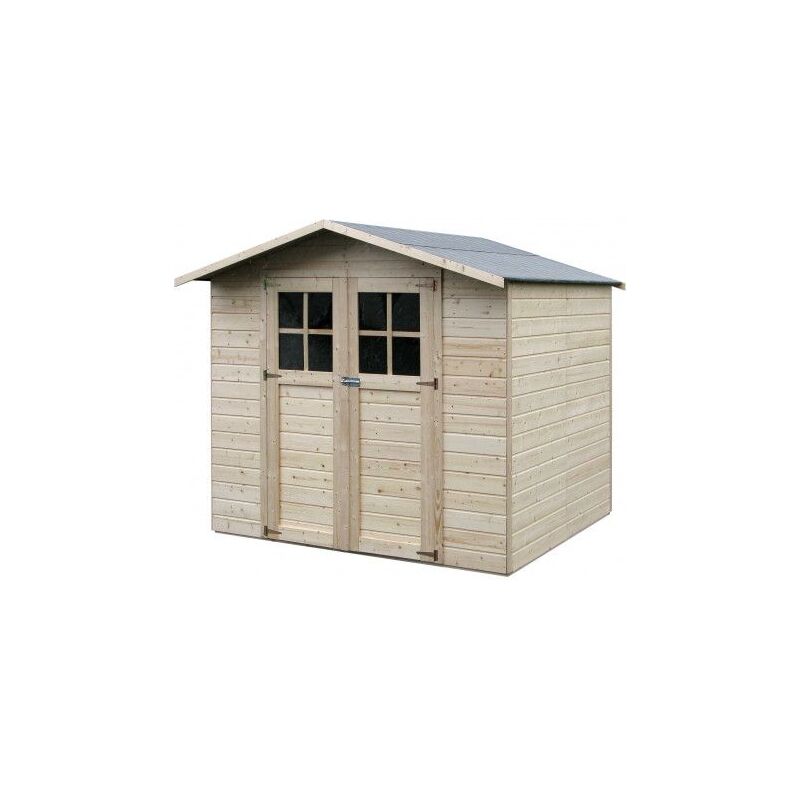 Décor Et Jardin - Abri de jardin bois lode 210x180 cm - Surface utile : 3,78 m² - Épaisseur : 12 mm - Couleur : Naturel
