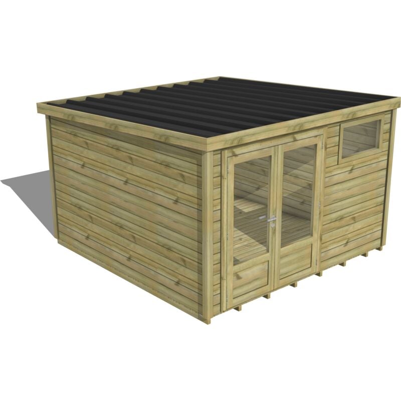 Abri Français - abri de jardin bois traité 27mm, Essentiel,