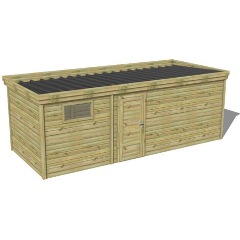 ABRI DE JARDIN bois traité 27mm, 6,9x2,6m, 18m2