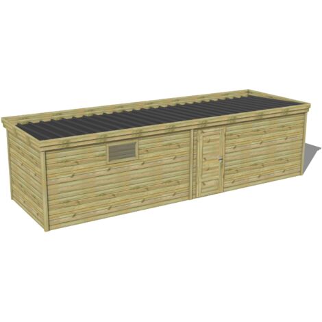 ABRI DE JARDIN bois traité 27mm, 9,1x2,6m, 24m2