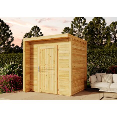 Abri de jardin Bratek 19 Naturel , mm Épaisseur paroi 204 x 202 cm - Naturel
