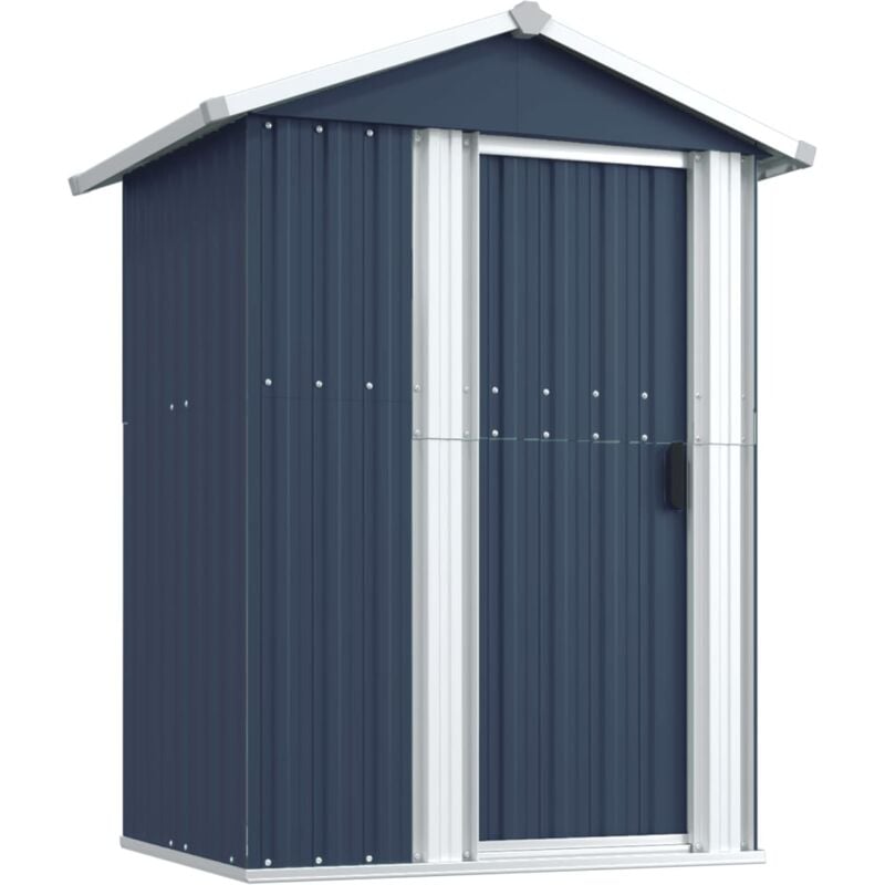 Abri de jardin cabane cabanon maison de stockage remise extérieur hangar outils robuste 126 x 97,5 x 177 cm acier galvanisé anthracite