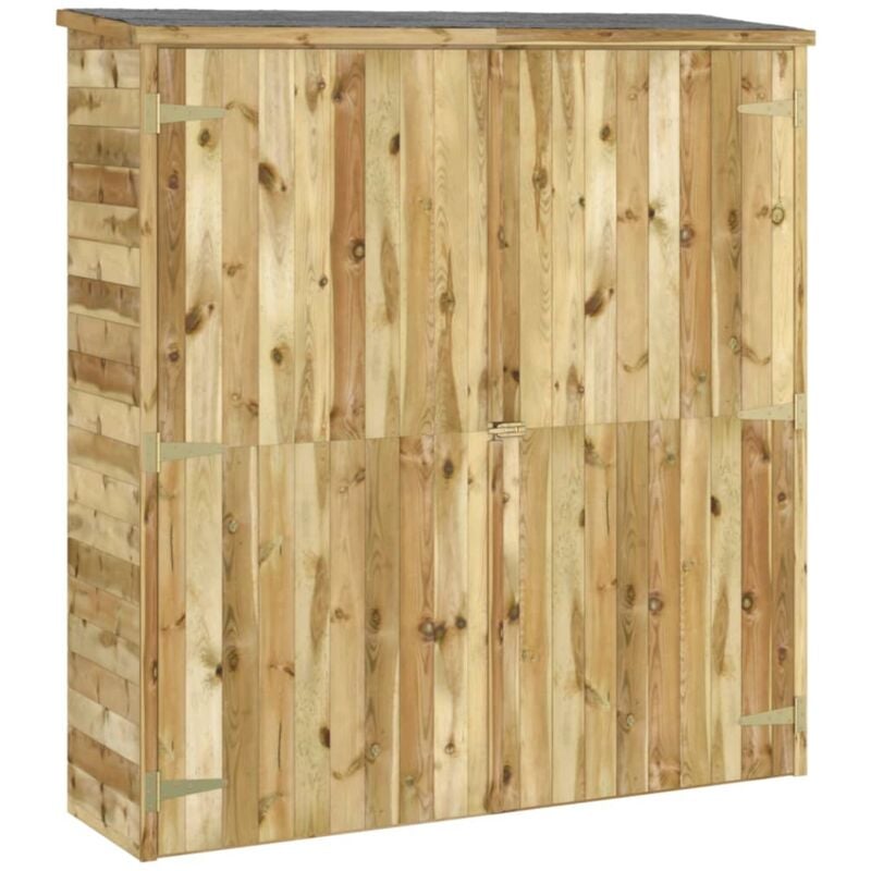 Abri de jardin cabane cabanon maison de stockage remise extérieur hangar outils robuste 163 x 50 x 171 cm Bois de pin solide marron