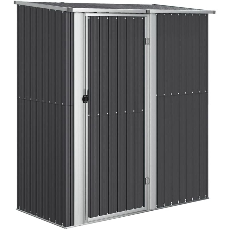 Helloshop26 - Abri de jardin cabane cabanon maison de stockage remise extérieur hangar outils robuste 180,5 x 97 x 209,5 cm acier galvanisé anthracite