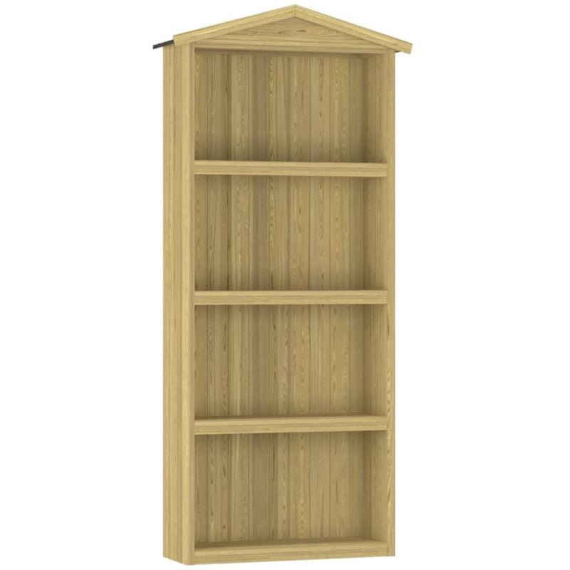 Helloshop26 - Abri de jardin cabane cabanon maison de stockage remise extérieur hangar outils robuste 87 x 33 x 222 cm Bois de pin imprégné marron