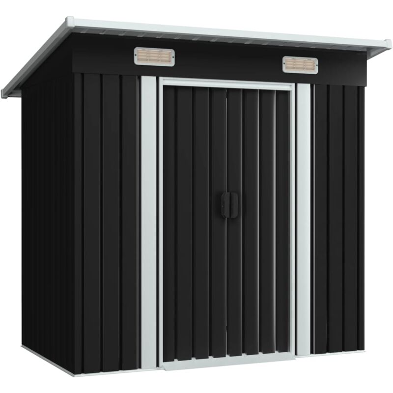 Abri de jardin cabane cabanon maison de stockage remise extérieur hangar outils robuste acier anthracite